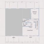 2nd floor plan of 2br 2 story lakeside rental cabins