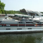 24ft rental pontoon on Fish Trap Lake, Minnesota can seat up to 15 people!
