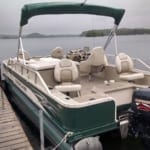 20ft pontoon rental with a canopy is perfect for fishing