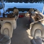 20ft Pontoon Rental Boat will accommodate 7 fisherman on Fish Trap Lake, Minnesota