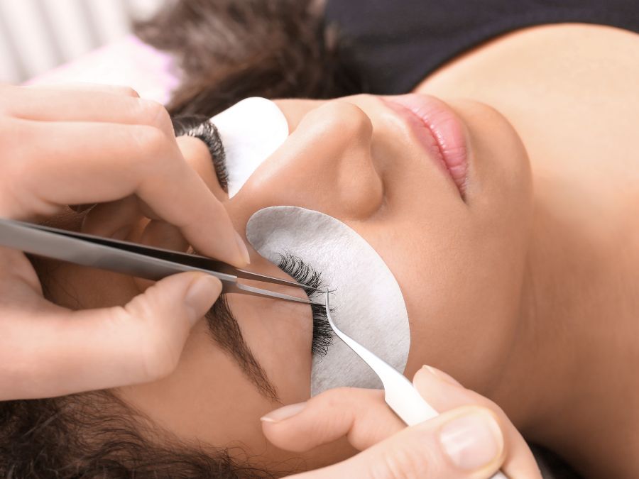 Eyelash Extensions available at salon and spa