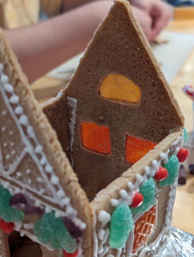 building a beautiful gingerbread house