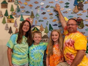 Like this family, dressed in Campfire Bay Resort tie dye shirts, many repeat guests give positive feedback here.