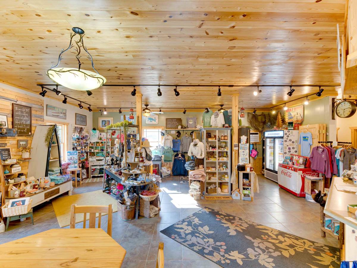 Shopping near Little Falls MN includes the cute gift shop at Campfire Bay Resort