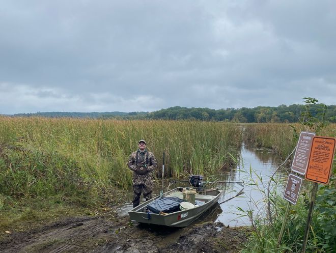 Hunt in a wildlife management area in central MN