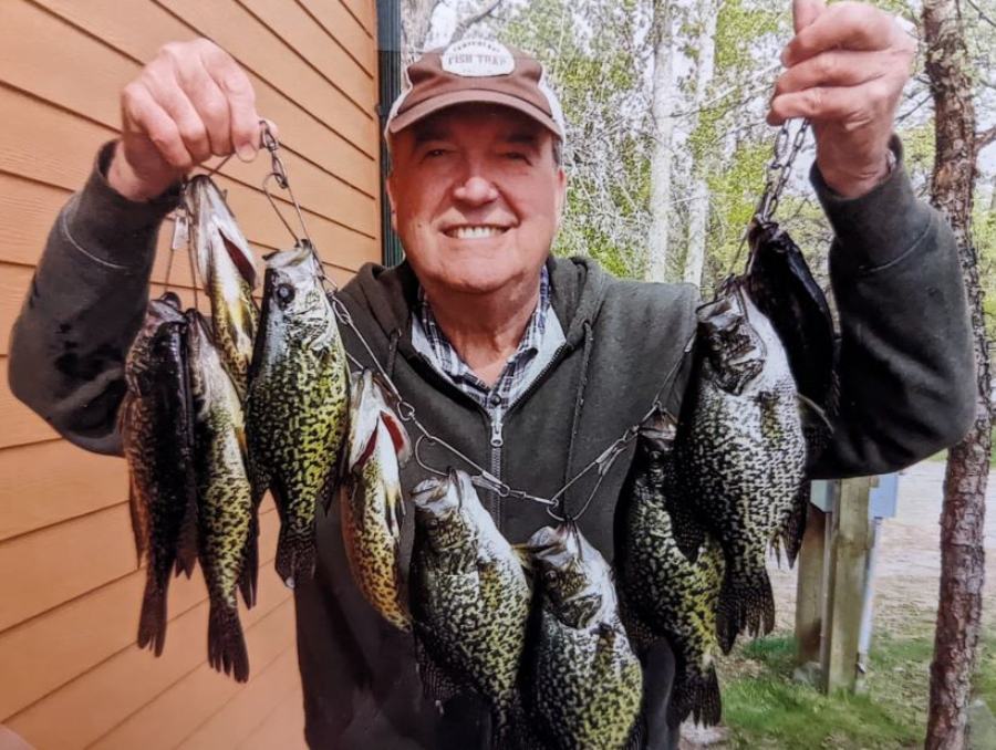 Crappie fishing is great on Fish Trap Lake and Dennis knows how to fish them!