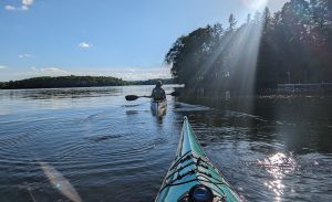 kayaking outdoors on fish trap lake