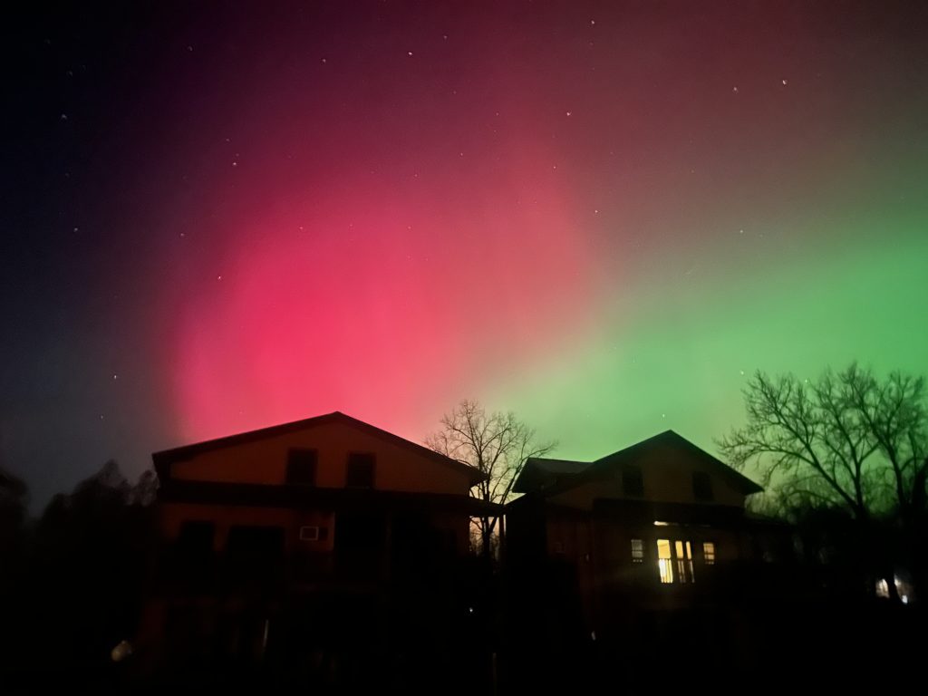 Northern lights in the sky
