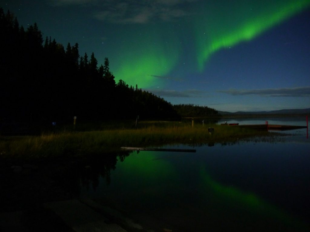 Northern lights in the sky